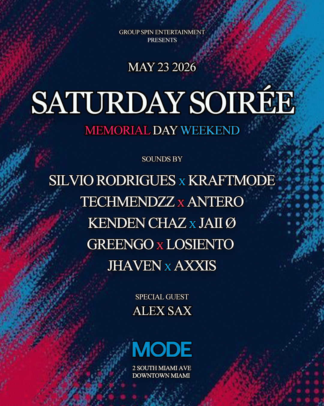 Saturday Soirée Memorial Day Weekend
